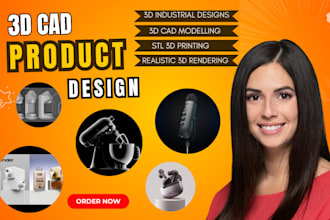 do 3d cad design, product rendering, product design, and 3d product modelling,