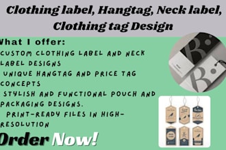 design clothing label hangtag neck label clothing tag price tag pouch design