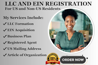 register US llc company for resident non USA residents business reg and ein