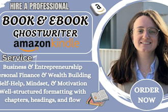 ebook writer, business finance ebook , self help non fiction ebook book editing