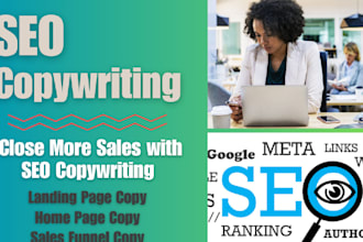 do subliminal sales copy, landing page copywriting, SEO website content writer