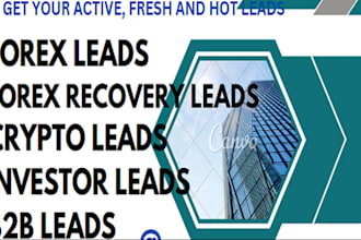 generate quality forex crypto lead, linkedin lead, binance lead, coinbase lead