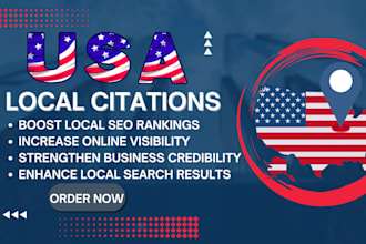 build 350 USA local citations and directory submissions for local SEO