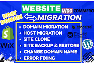 migrate backup restore wordpress change host new domain name website migration