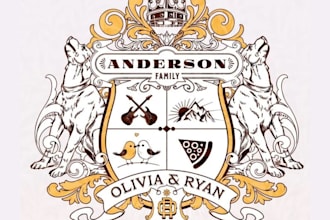 do premium luxury heraldic coat of arms crests logo design