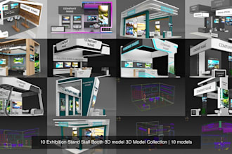do custom kiosk 3d virtual trade show booth 3d exhibition booth 3d stall design