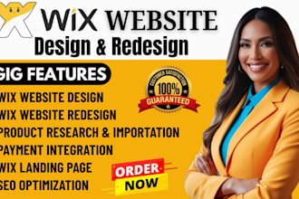 create wix website design redesign wix website development wix landing page SEO