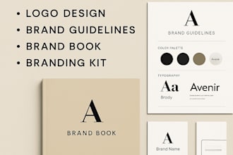 design a luxury minimal brand identity with brand guidelines and brand book