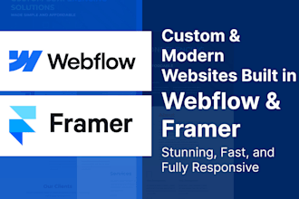 custom and modern design webflow and framer websites
