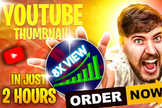 design amazing clickbait youtube video thumbnail
