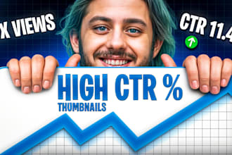 design stunning clickbait youtube thumbnails