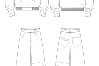 create fashion sketches, tech packs, and design support for your brand