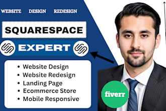 design, redesign squarespace website with SEO, ecommerce, blog setup