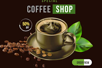 create coffee shop logo and restaurent  desing branding