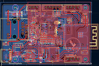 design a custom pcb using kicad with schematic and gerber files