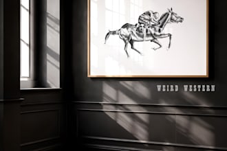create western and cowboy style artwork