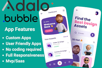 create adalo bubble io website mobile web app saas mvp automation expert