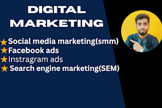 be your digital marketing manager and social media manager