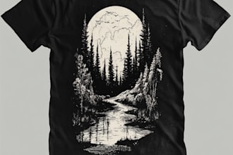 make retro vintage t shirt design and illustration