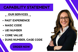 design  government capability statement  your business within 12h