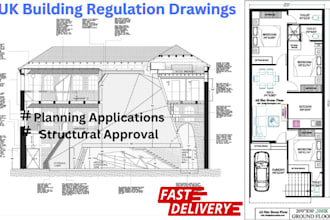 do UK building regulation drawings for planning permission structural approval