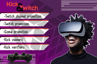 boost your brand with expert kick and twitch channel promotion