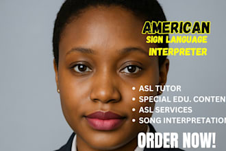 interpret anything into american sign language asl