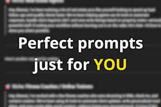 create a chatgpt prompt exactly for your needs