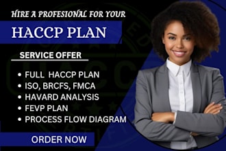 make full customized haccp or food safety plan, procedures and monitoring forms