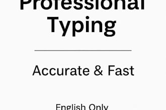 do fast and accurate typing jobs in english