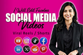 edit faceless tiktok videos, you tube shorts and instagram reels