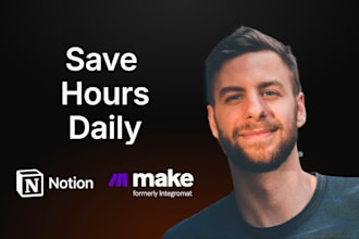 design a custom notion workspace with make automations to save you hours