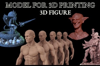sculpt 3d model toys, action figure and character for 3d printing and rendering