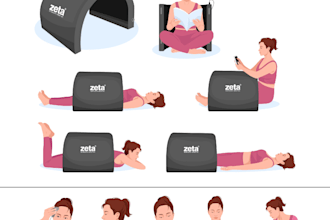 draw illustration of instruction for using your product