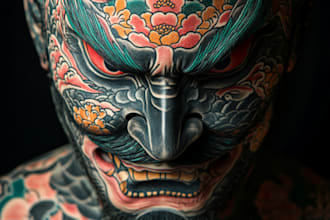 draw a japanese or oriental tattoo design for you