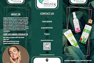 design professional bifold, trifold brochure or catalog