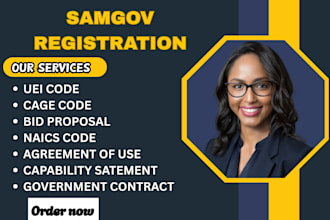 register your samgov, cage, naics code, ein, llc registration, bid proposal, uei
