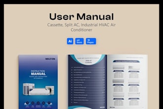 design and write instruction manual, product manual, user guide, user manual