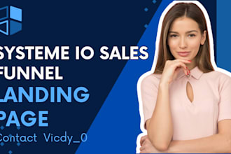 systeme io sales funnel, landing page in systeme io