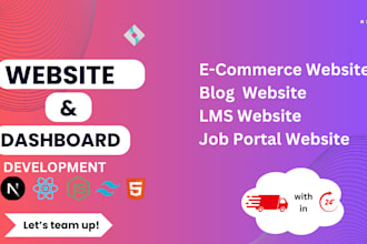 deliver a professional website with an admin dashboard in 24 hours