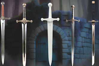 design printable 3d weapons, 3d sword, 3d gun, 3d knife for printing and games