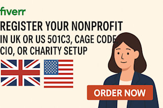 boostifypro your nonprofit in UK or US 501c3, cage code, cio, or charity setup