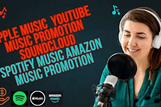 do youtube music promotion apple music promotion amazon music soundcloud spotify