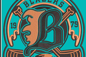 do professional embroidery digitizing for logo, patch, 3d puff in dst, pes, jef
