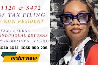 file and fax US tax forms 1120 and 5472 for non resident and US llc