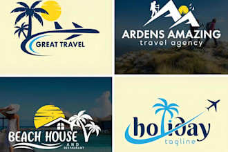 design travel, vacation, agency, hotel and adventure logo or any graphic design