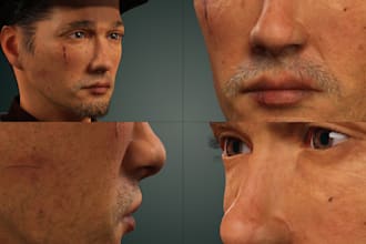 do 3d realistic character modeling metahuman character and 3d animation video