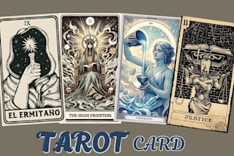 draw a custom tarot card tcg illustration tarot card design in your style