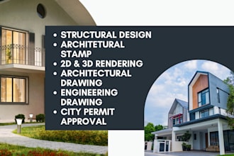 draw review architectural structural engineering 2d floor plan mep city permits