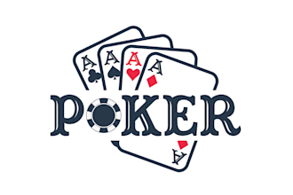 do modern elegant poker chip and poker logo or any graphics design